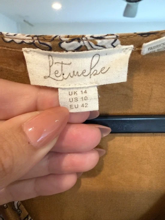 ANTHROPLOGIE Mustard Floral V-Neck Tiered Dress - Picture 3 of 4